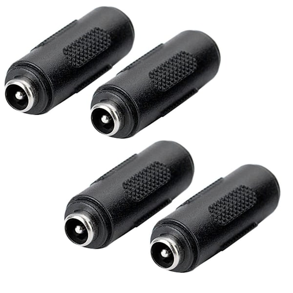 4 st power hona till hona, adapter för hona till hona, 5,5 mm x 2,1 mm power hona, för skivspelare, CCTV, power