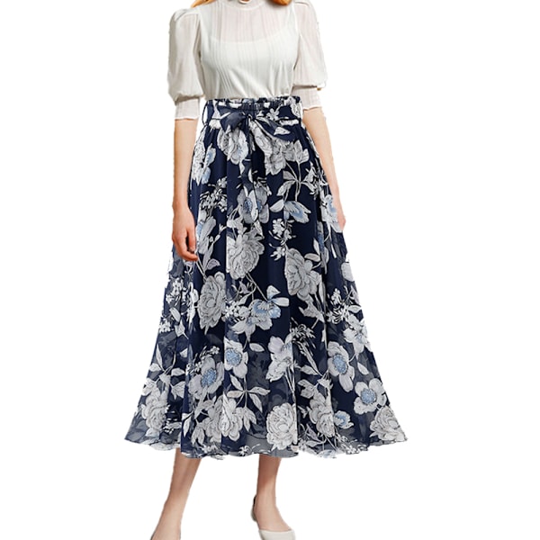 Lång Sommarstrand Chiffon Wrap Cover Up Maxikjol för Kvinnor