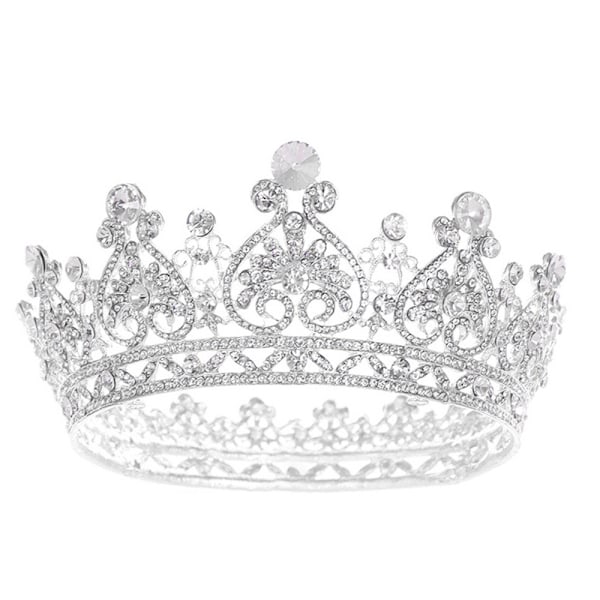 Dronningkrone til Kvinder - Krystal Tiara Krone Pandebånd til Fødselsdag Bryllup Halloween Pageant Hårtilbehør