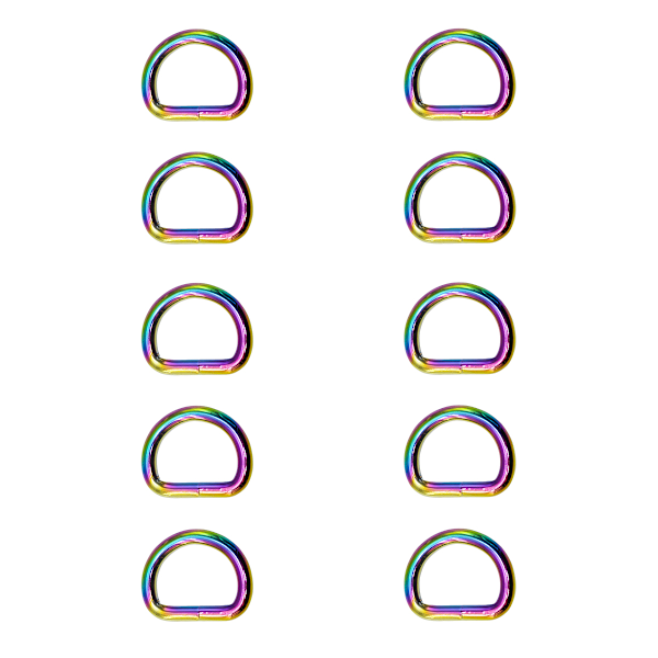 10 stk D-ringer, Webbing Spenne Ring for DIY Sy-poser Belter Hundekrage Tilbehør
