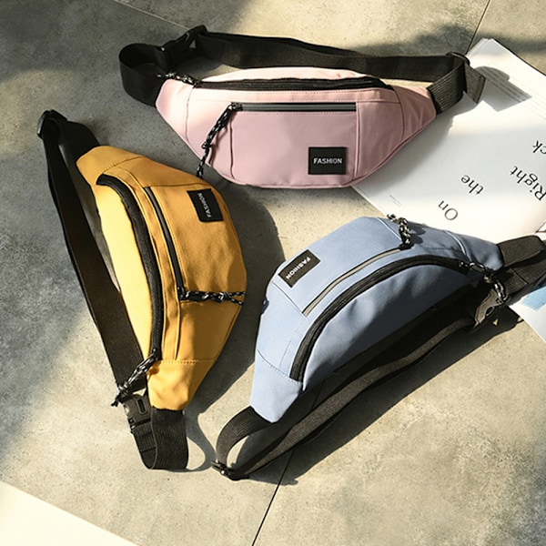 Fanny Pack Vannresistent Midjeveske for Sykling Løping Reiser Utendørs Trening Fitness Vandring