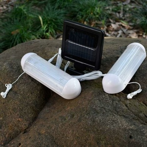 Solar Shed Light, Väggmonterad Solar Garage Light för utomhus IP55 Vattentät, Dubbel LED-lampa Väggmonterad nödlampa för trädgård, utomhus,