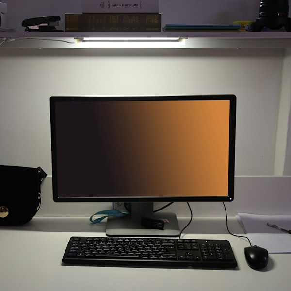 USB 5W LED Hard Strip Tube Lampe Lyspære På / Av Bryter Varmt Hvit 2 Nivå Dimmer