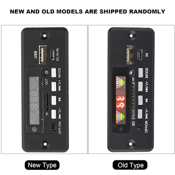 02EBT-DX Bilhandsfree Samtalsdekoderkort Bluetooth Fjärrkontroll (Svart)