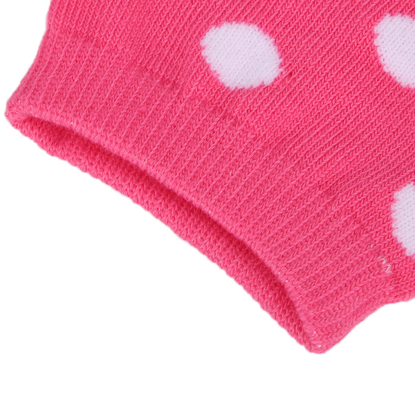 Baby Knäskydd Spädbarn Knäskydd Andningsbart Baby Säkerhetsstrumpor Benvärmare för Nyfödd Rosa Punkt
