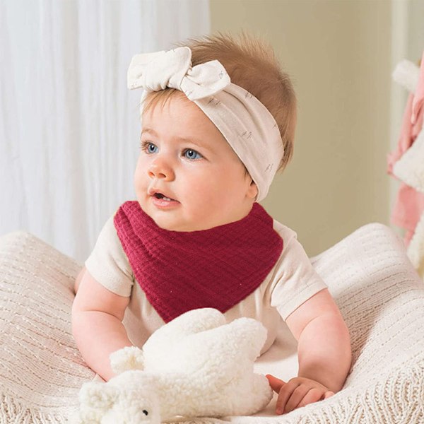 Muslin baby tørklæde Sutte-smekke ren bomuld absorberende bandana