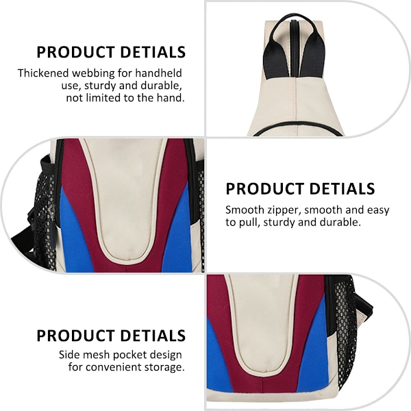 Sling bag messenger brystsekk for menn og kvinner, multifunksjonell brystsekk for utendørs turer