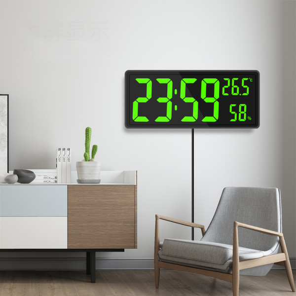 Stor digital väggklocka med digital display