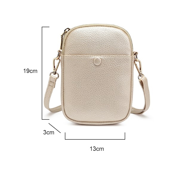 Crossbodyväska för kvinnor, axelväska i läder, mobiltelefonväska, liten crossbody, justerbar axelrem, mobilväska, plånbok, handväska för kvinnor