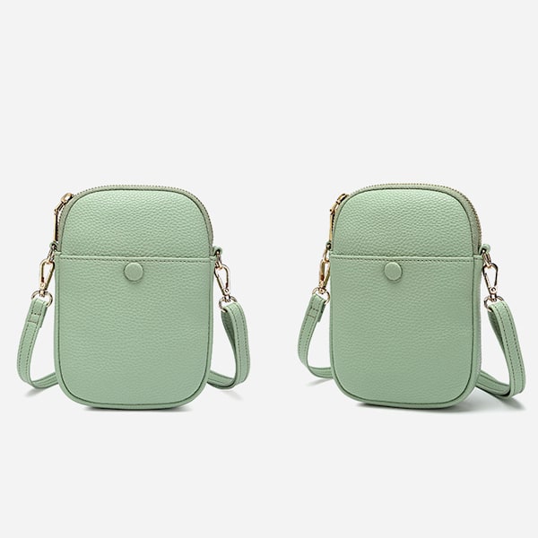 Crossbodyväska för kvinnor, axelväska i läder, mobiltelefonväska, liten crossbody, justerbar axelrem, mobilväska, plånbok, handväska för kvinnor