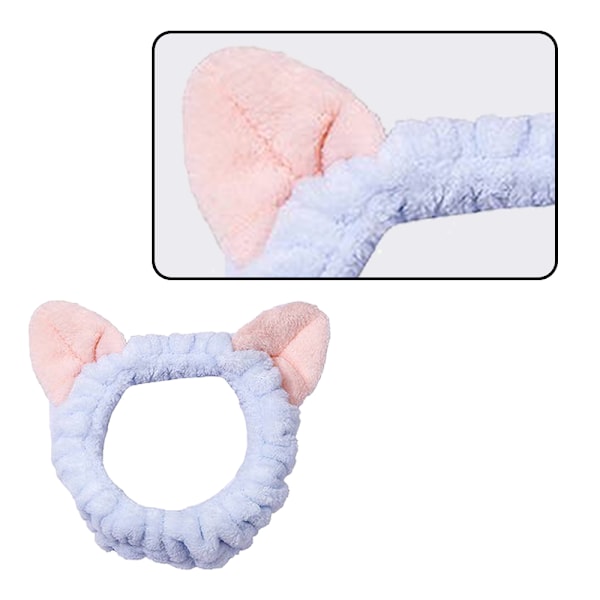 Plush Kattehovedbånd i Blødt Strækbar Fuzzy Cosplay Kostume & Hårtilbehør Ansigtsvask Brusebad