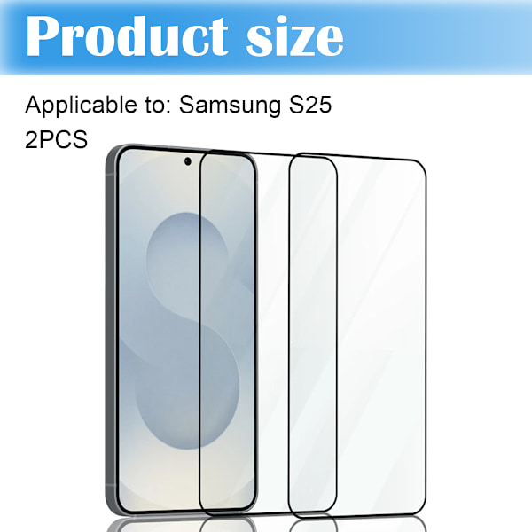 Opgrader din Samsung S25-skærm med hærdet glas Let at bruge og let at installere