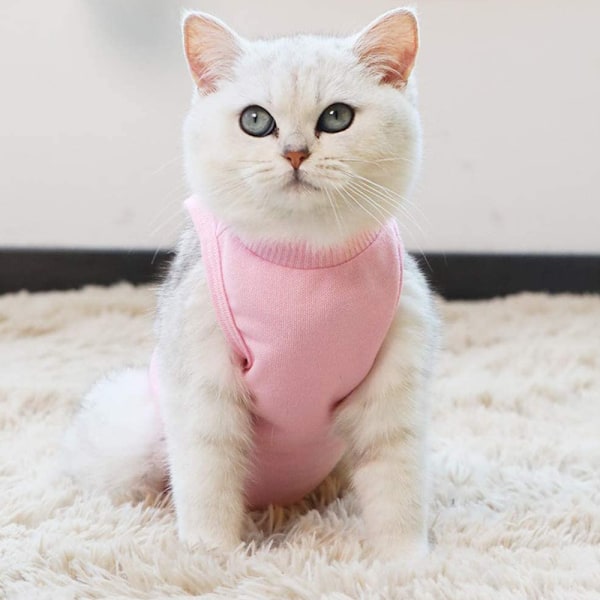 Katte Professionel Gendannelsesdragt til Abdominal Sår eller Hudsygdomme, E-krave Alternativ til Katte og Hunde, Efter Operation Bær Anti-Licking Sår