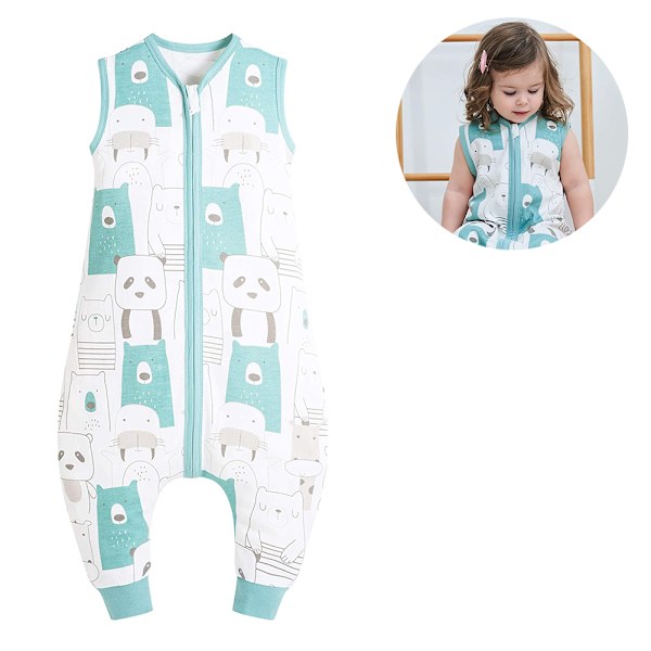 Sommertynde baby-onesies, bomuldsbaby-anti-spark-tæppe, børnevest-sovepose med fødder