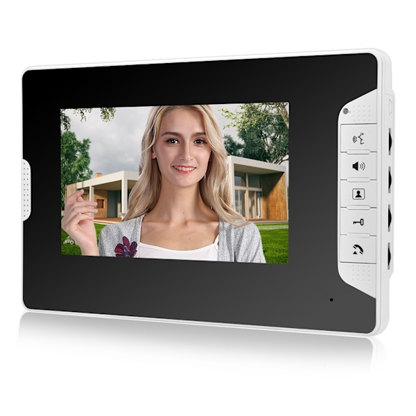7 tum LCD IP Fingeravtryckslösenord Fjärrkontroll IR Video Smart Dörrklocka Monitor Intercom (EU-kontakt)