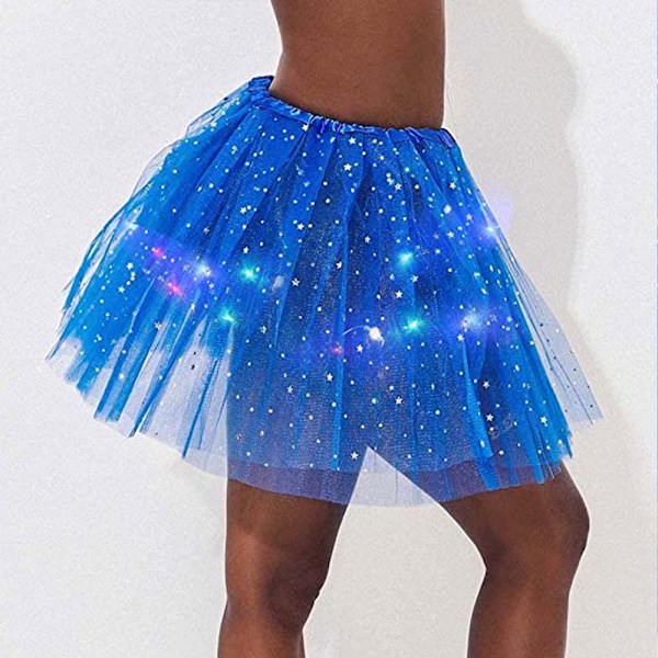 Piges LED-Skørter Ballet Danseskørt Lysende Skørter Glitrende Festkostume