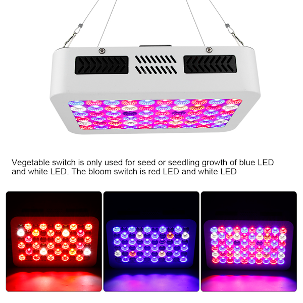 AC85-265V LED Full Spectrum Växande Ljus för Växthus Inomhusväxter Grönsaker Blommor EU