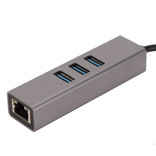 USB-C Hub USB-C till RJ45-adapter 5 Gbps Plug and Play USB-dockningsstation för Windows för OS X för Linux Silvergrå