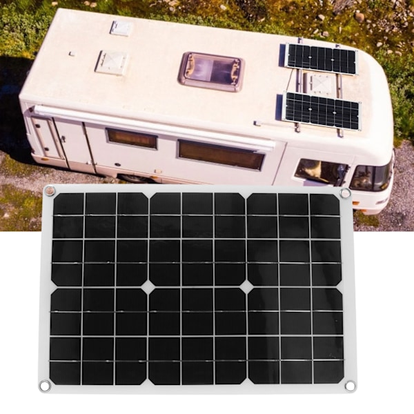 20W 18V USB Aurinkopaneelisetti 60A Aurinkolatausohjaimella RV-autoille, veneille ja muille tarvikkeille