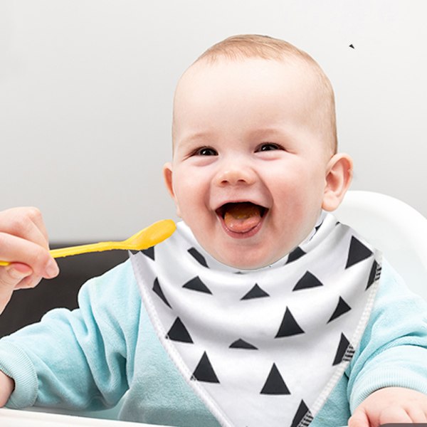 3-pack Baby Bandana-haklappar för pojkar och flickor med justerbara tryckknappar, ekologisk bomull, mjuk och absorberande