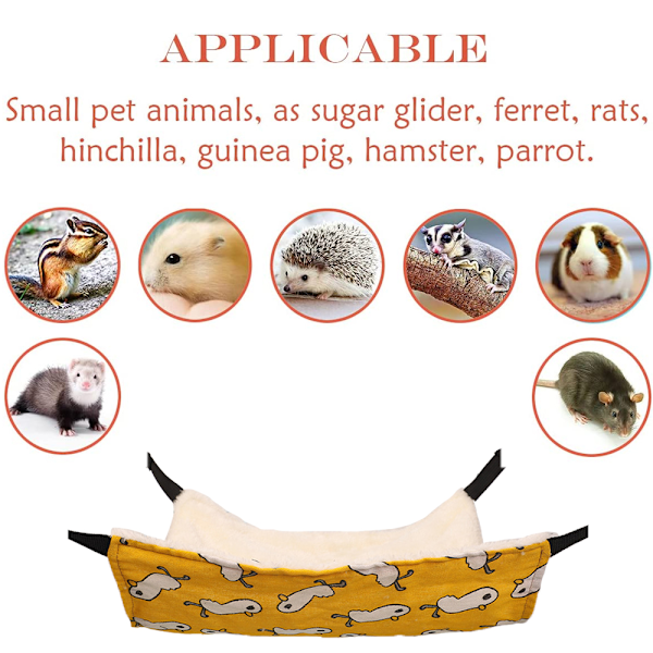 Våningssäng Hängmatta Bur Leksak för Hamster Råtta Socker Glidare Papegoja Marsvin Gömställe Lek Sömn