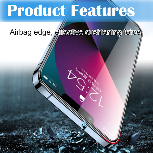 2-Pack iPhone 13 Pro Max Privacy Skärmskydd - Härdat Glas