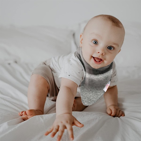 Baby Bandana Drool Bibs 10-pack - Spädbarnshaklappar för Pojkar, Flickor, Unisex för Tandsprickning och Dregling