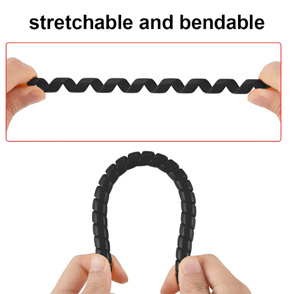 Scooter Spiral Wire Kompatibel Scooter Kabelrør Ikke-giftig Bremserør Rør Tilbehør Slitesterk Viklingsrør Brannhemmende Kabel Scooter