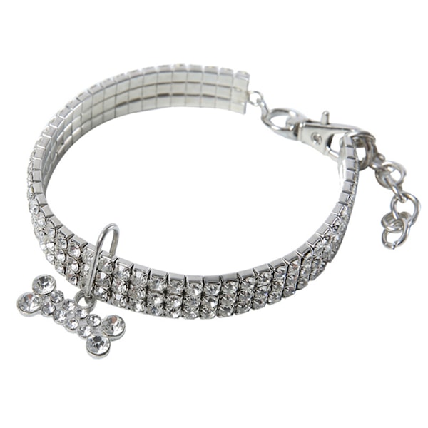 Bomullshundhalsband med snabbspänne i metall, justerbart bandhalsband