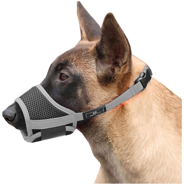 Hundmunstycke Nylon Mjukt Munstycke Anti-Biting Barking Säker, Mesh Andningsbart Husdjur Munstycke för Små Medelstora Stora Hundar 4 Färger 5 Storlekar