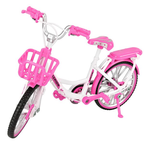 Mini Modern Cykelmodell Konstverk Hembutik Dekoration Ornament Barn Leksak Rosa Cykel