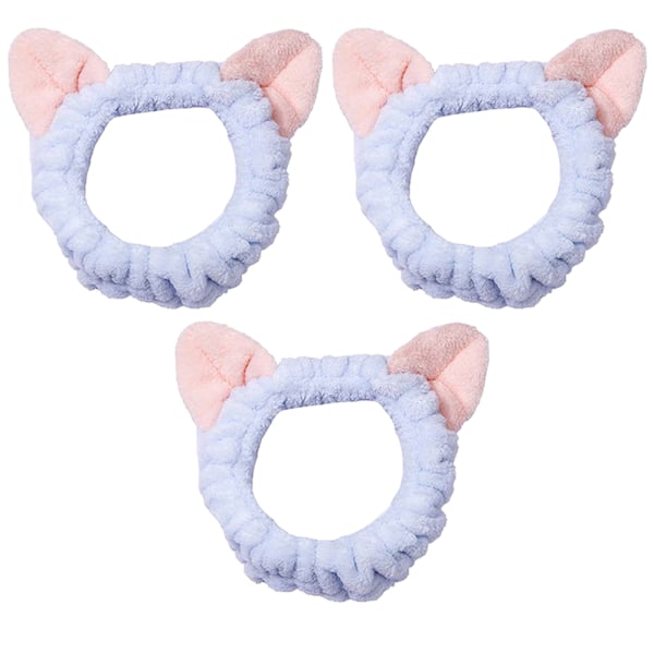 Plush Kattehovedbånd i Blødt Strækbar Fuzzy Cosplay Kostume & Hårtilbehør Ansigtsvask Brusebad