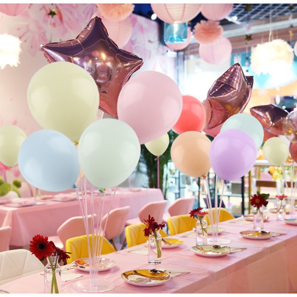 100 st färgglada runda bröllopsfödelsedagsfest latexballonger