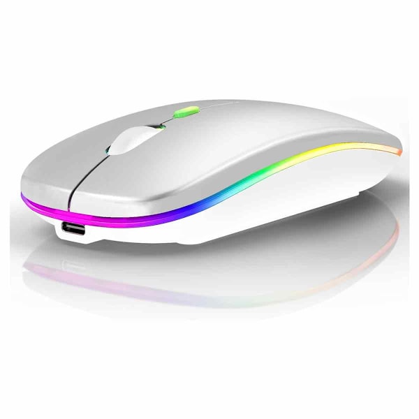 PC-mus trådlös Bluetooth och radio för dator bärbar dator MAC uppladdningsbar LED