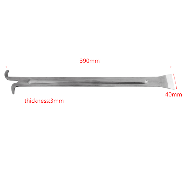 390 mm Extra Lång Flat Bikupaverktyg för Skrapning Rengöring Bikupa Bikutrustning