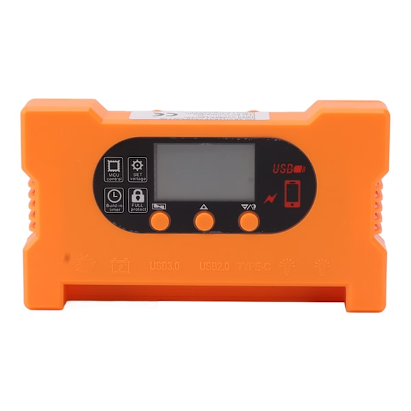 Aurinkoenergian latausohjain Dual USB Type C pikalataus Aurinkoenergian lataus- ja purkausohjain 12V 24V akun lataukseen 100A