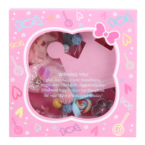 Söt Hårklämma Presentask Barrettes Baby Tyg Rosett Blomma Hårband Hårklämmor Flickor Liten Prinsessa Hårtillbehör Huvudbonad Glitter Svan Kit