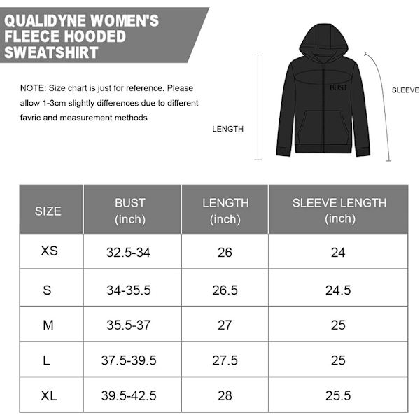 Dame Full-Zip Hættetrøje Fleece Mellemvægt Termisk Sweatshirt Langærmet Hættetrøje