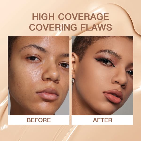 Concealer foundation som täcker mörka ringar och akneärr; vattentät och långvarig. UC100