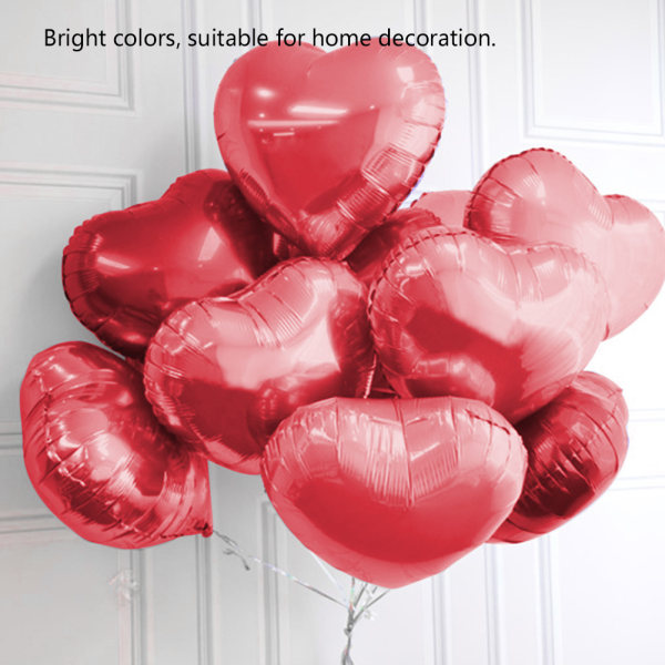 10pcs 10" Heart Aluminum Foil Balloons Party Wedding Birthday