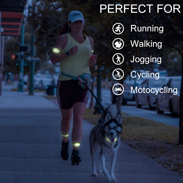 Sportreflexiva handledsband, elastiskt handledsband för nattlöpning och cykling