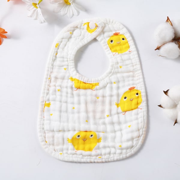 Babyhaklappar, Pojke/Flicka Salivahaklapp, Mode Bomullsbib, Absorberande Bib, Kan Effektivt Skydda Bebisens Känsliga Hud (6st)