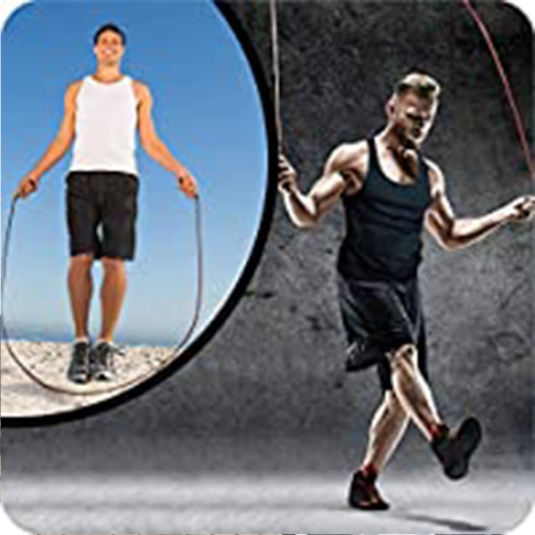 Justerbar Springtov, Tangle-Free Træhåndtag, Læder Speed Skipping Ropes Træning til Fitness