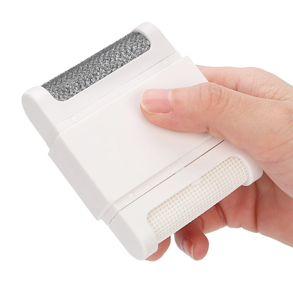 Hushållsdubbelhuvud Hårbollstrimmer Bärbar Matta Kläder Lint Fuzz Remover Vit