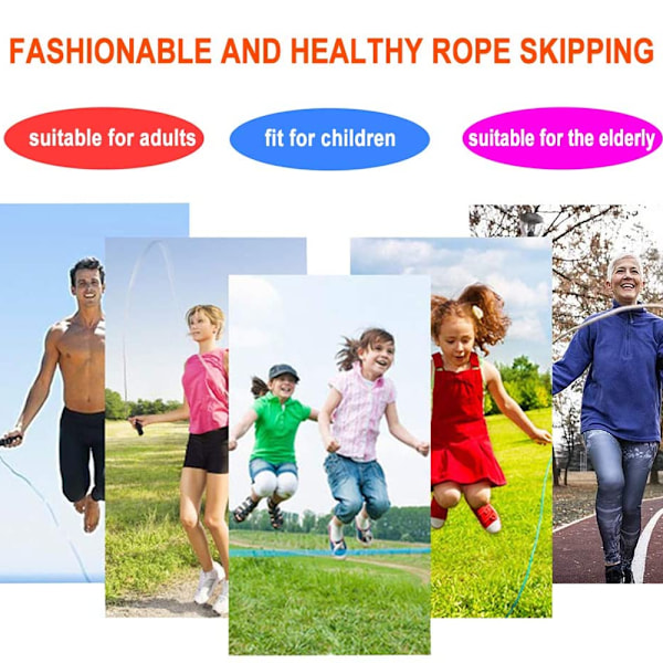Hopprep för barn, mjukt pärlsegment hopprep, fitness, träning och viktminskning hopprep