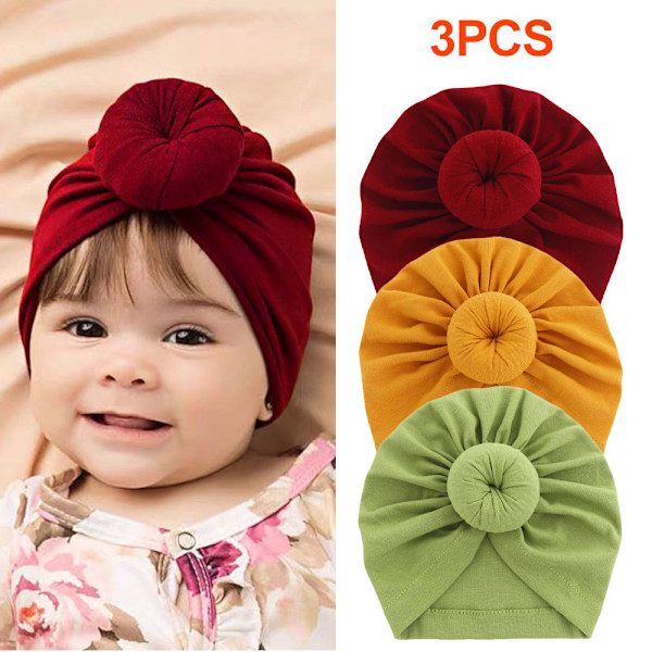 Baby Bandana Nyfødt pigehue Toddler Bean bandana Bohemian donut hue