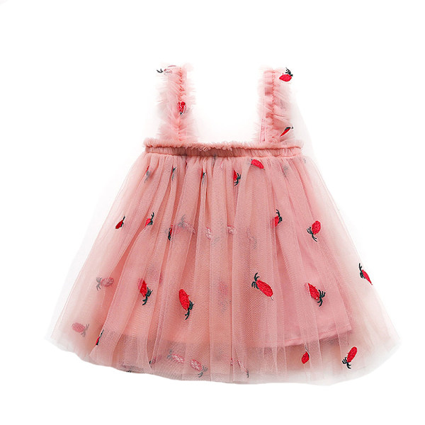 Flickklänning Tulle Baby Toddler Flickor Prinsessklänningar, Ärmlös Sommar Strandklänning Sommarklänningar