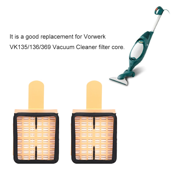 2 kpl Hygieenisuodattimen suodatinsillan vaihtoydin Vorwerk VK135/136/369 imurille