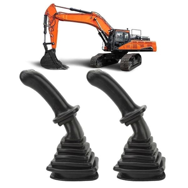 Excavator Joystick, 2-Pack 3-Button Excavator Joystick Handle with Dust Cover Replacement for DH DX150 215 225 300 370-9C