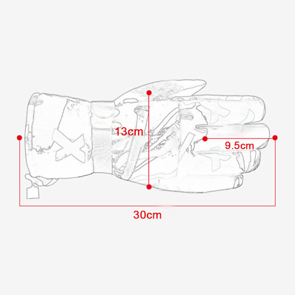 Skihandsker varme motorcykelbatteri bilhandsker vandtætte og koldbeskyttelse